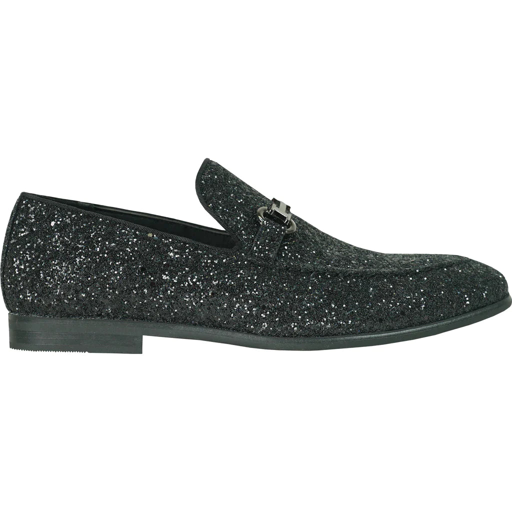 "Bravo" Black Glitter Tuxedo & Prom Shoes-3