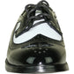 VANGELO Boy Dress Shoe TAB-3KID Oxford Formal Tuxedo for Prom & Wedding Black/White Patent Two Tone-1