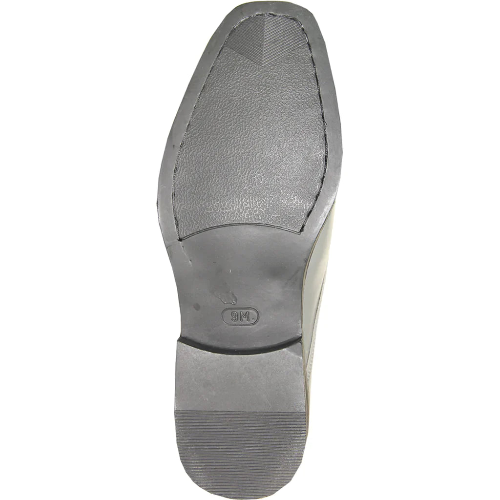 VANGELO Men Dress Shoe TUX-1 Oxford Formal Tuxedo for Prom & Wedding Grey Patent-6