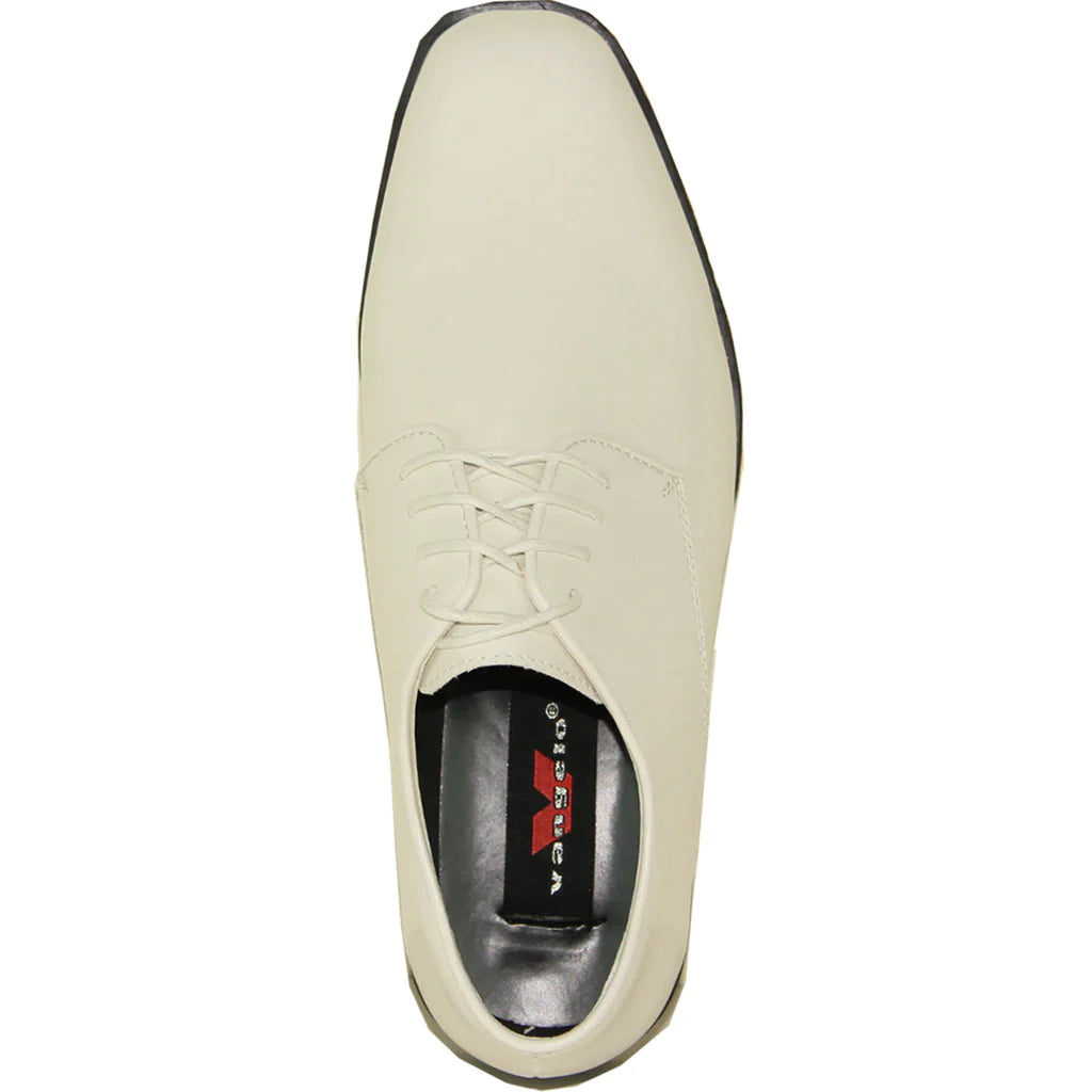 VANGELO Men Dress Shoe TUX-1 Oxford Formal Tuxedo for Prom & Wedding Ivory Patent-5