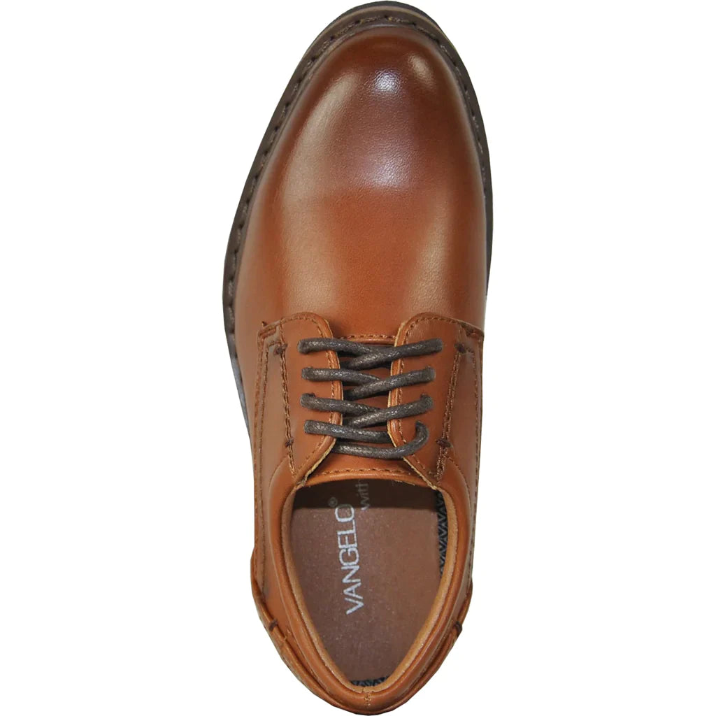 VANGELO Boy VALLO-1PKID Dress Shoe Formal Tuxedo for Prom & Wedding Brown Matte-5