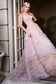 Strapless Ruffled Ombre Eva Ballgown-0