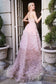 Strapless Ruffled Ombre Eva Ballgown-4