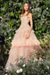 Corset Princessa Tulle Ruffle Strapless Long Ball Gown CDA1017-3