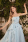 Strapless Layered Tulle Floral Embroidered Bodice A-line Prom & Ball Dress CDA1021-5