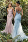 Iridescent Lace Mermaid Gala Formal Prom & Bridesmaid gown Scoop Neck Laced Open Back Bodice Evening Formal Cute Sequin Dress ALA1131 Sale-1