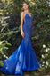 Chromatic 3d Florals Mermaid Gown-8