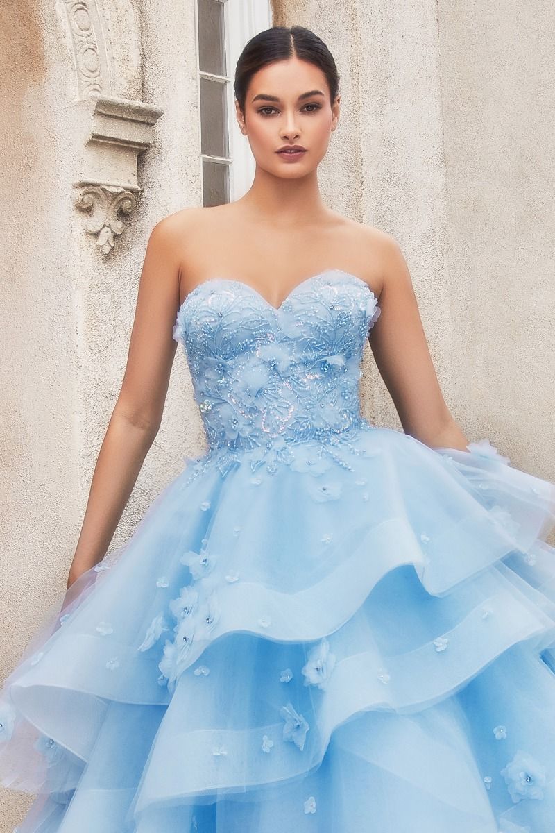 Peony Petal Couture Layered Ball Gown-2