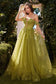 Off Shoulder A-Line Side Slit Tulle Skirt Long Prom Dress CDA1237-4