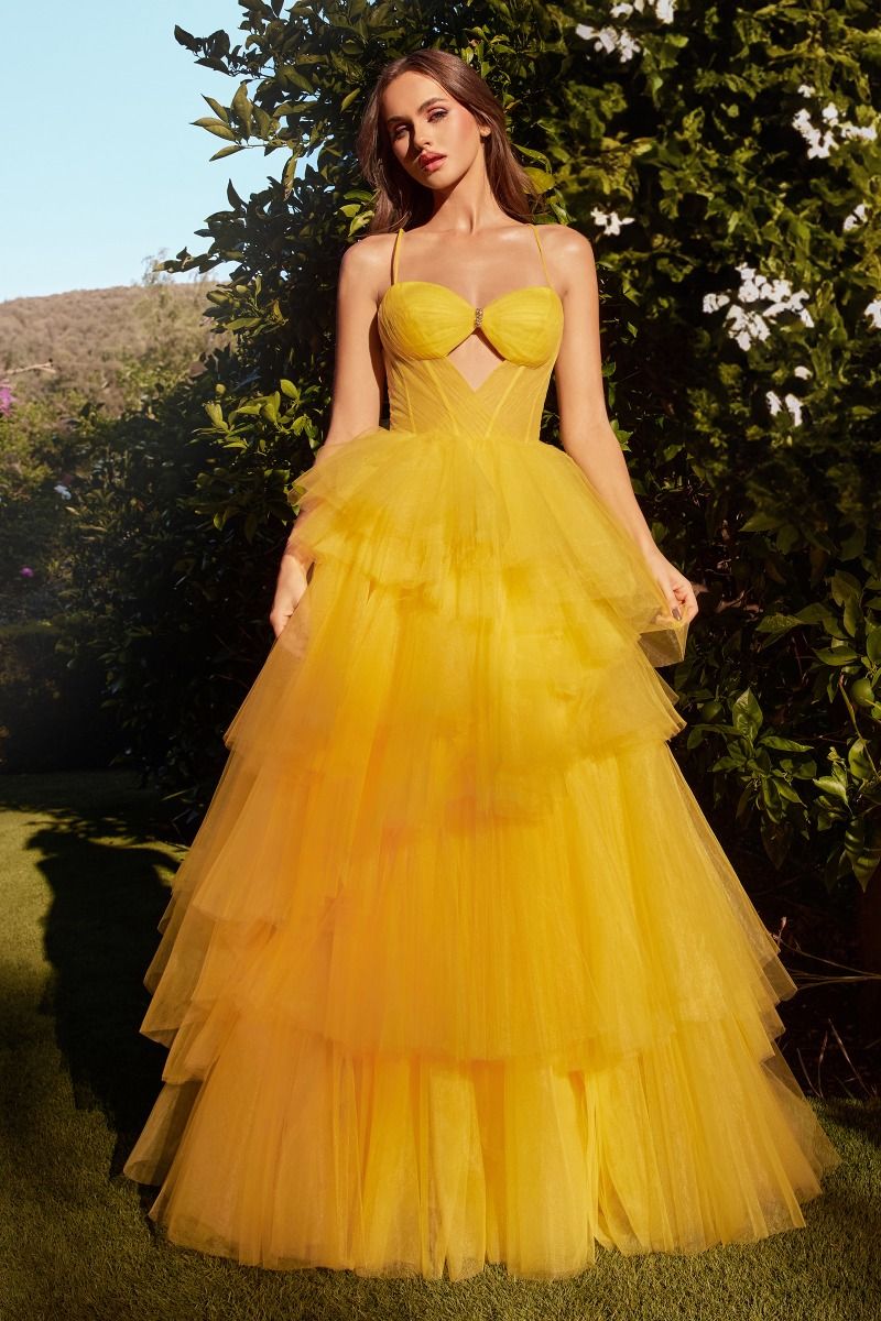 TIERED RUFFLE BALL GOWN CDA1238-0