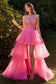 High Low Halter Beaded Ball Gown-2