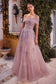 STRAPLESS OFF THE SHOULDER BALL GOWN CDA1348-3