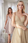 A-Line Short Dress With Pleated Glitter Fabric Details And Criss Cross Back.-5