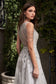 Beaded Silver Ball Gown-2