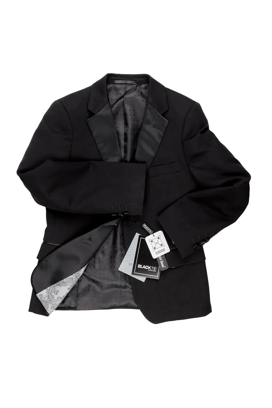 "Kingston" Kids Onyx Black Tuxedo (5-Piece Set)-5