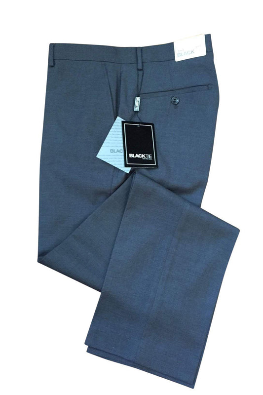 "Bradley" Steel Grey Luxury Wool Blend Suit Pants-0