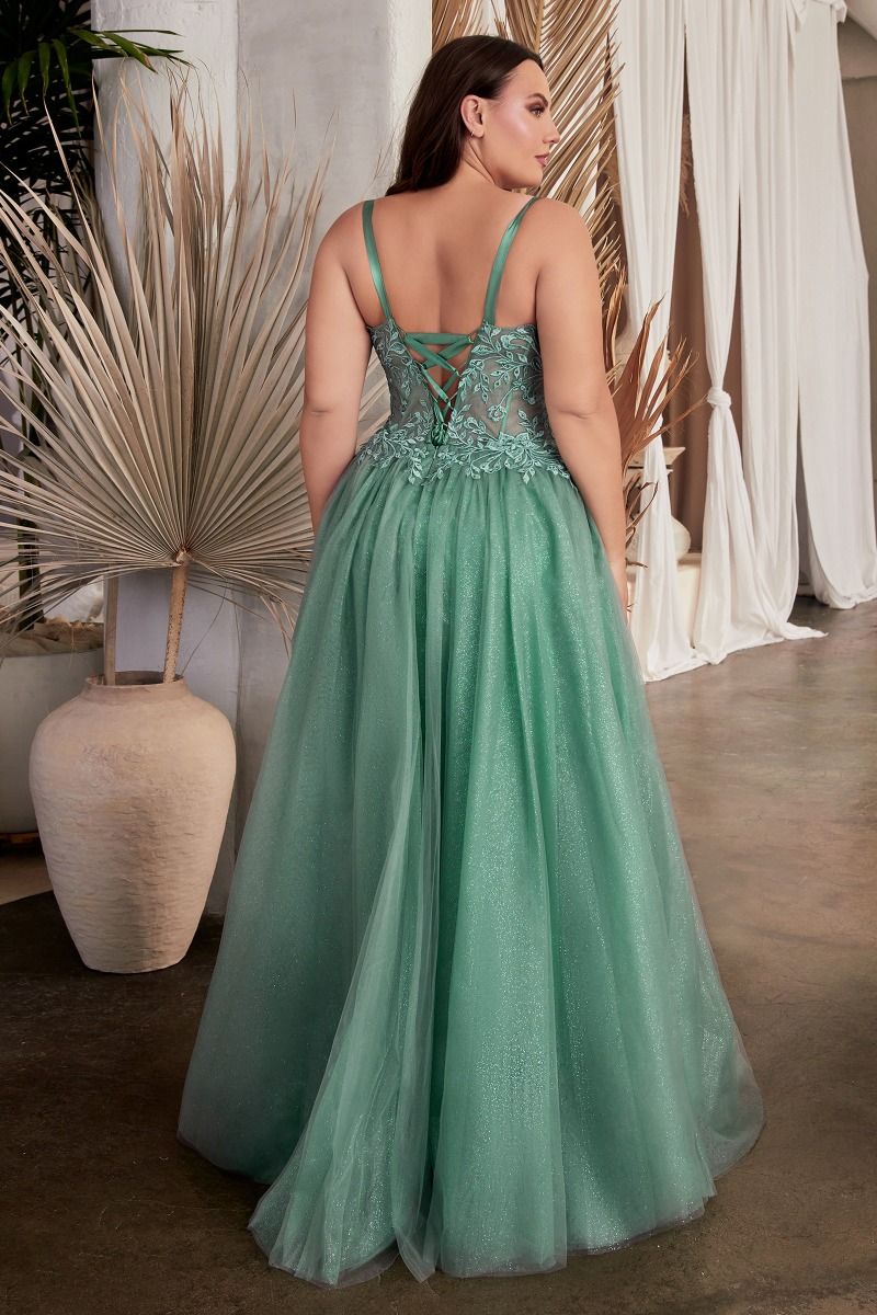 Lace A-Line Tulle Gown-5