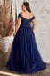 Layered Tulle & Lace Off The Shoulder Ball Gown-5