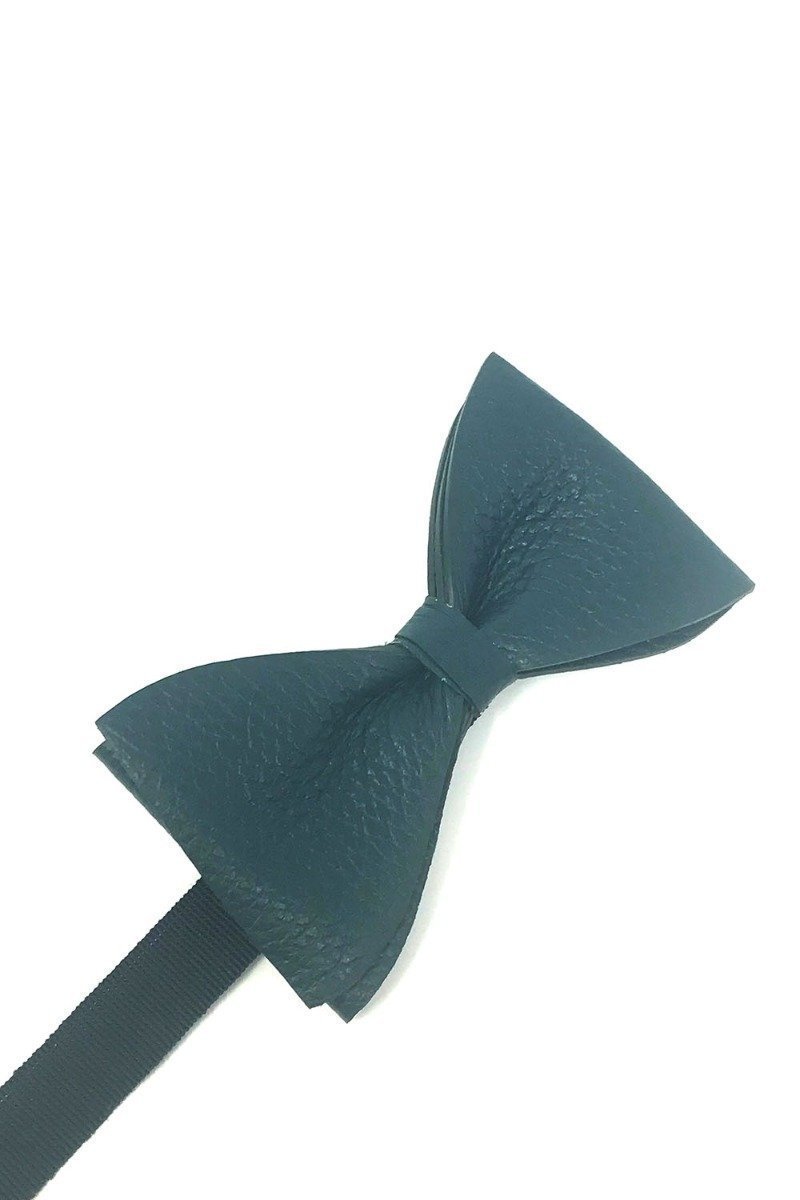 Textured Leather Bow Tie-8