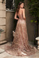 Glitter Fitted Gown And Overskirt-8