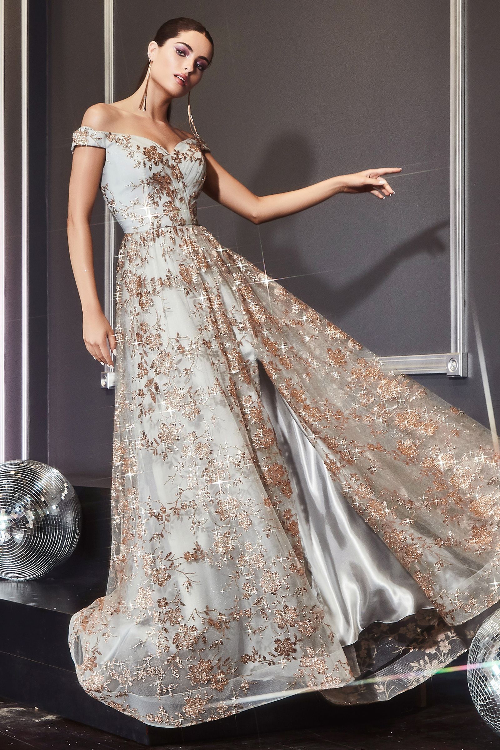 A-Line Embellished Print Dress-6