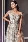 A-Line Embellished Print Dress-5