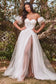 STRAPLESS FLORAL BALL GOWN CDCB080W-0