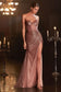 Strapless Fitted Glitter Gown-9