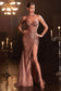 Strapless Sweethearted Bust Corset Bodice Luxury Glitter Prom & Bridesmaid Dress CDCB084-7