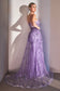Strapless Lace Fitted Gown With Over Skirt-5