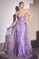 Strapless Lace Fitted Gown With Over Skirt-6