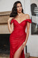 Glitter Off The Shoulder Fitted Gown-8