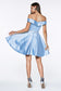 Short Satin Off The Shoulder Dress-8