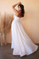 Satin Strapless Fitted Sweetheart Neckline Corset Look A-line Skirt with High Leg Slit Wedding Dress CDCD0166W-2