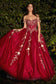 Off The Shoulder Layered Tulle Ball Gown-7