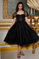 Tea Length Layered Tulle Sheer Structured Corset Sweetheart Bodice Prom & Bridesmaid Dress CDCD0187-2