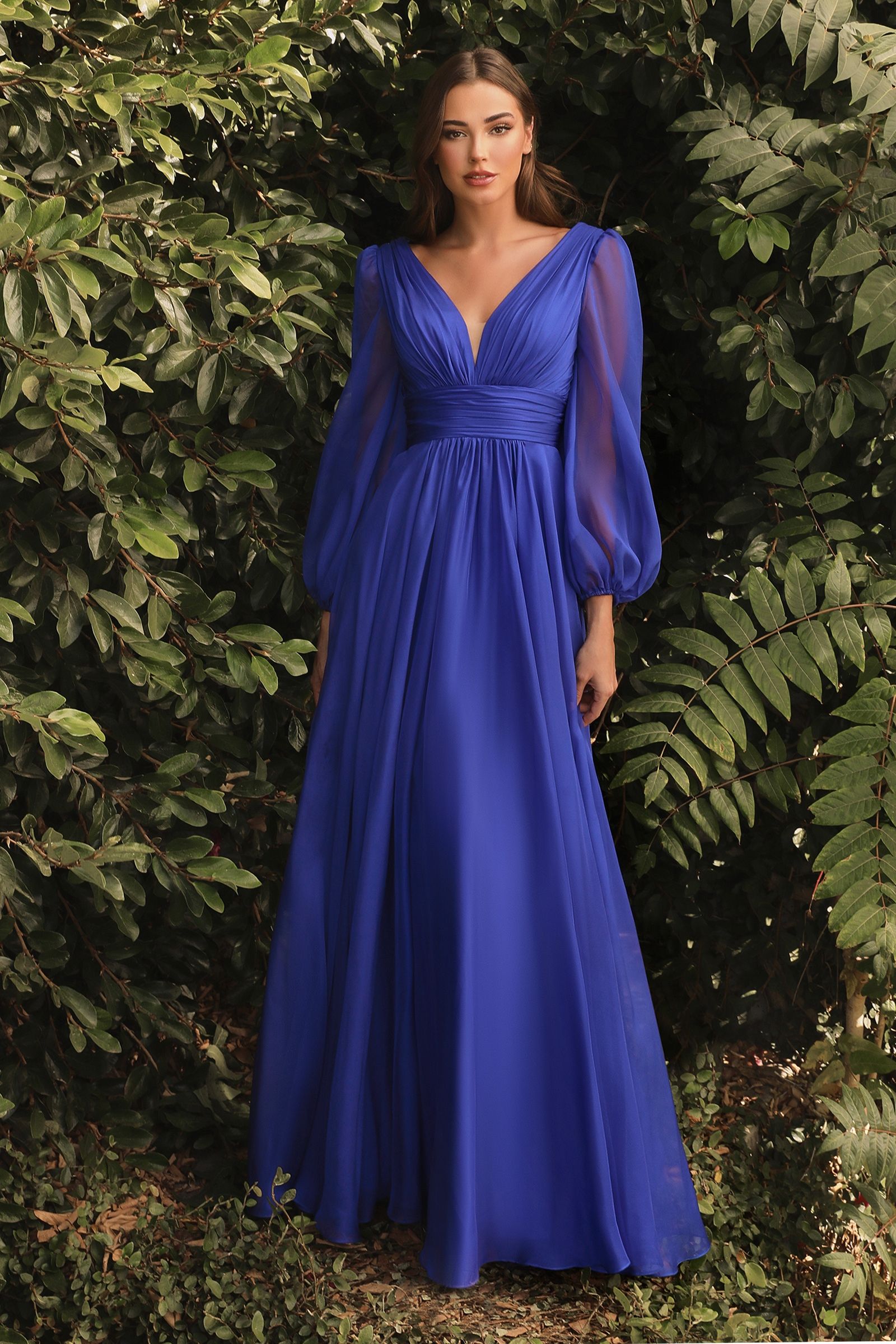 Long Sleeve Chiffon Dress-11