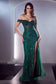 Off The Shoulder Sequin Sheer Structured Corset Gala Night Luxury Prom Bridesmaid Formal Dress CDCD0203-12