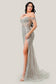 Off The Shoulder Sequin Sheer Structured Corset Gala Night Luxury Prom Bridesmaid Formal Dress CDCD0203-7