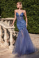 Strapless Beaded Mermaid Dress-0