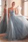 Strapless Sequin & Tulle A-Line Dress-9