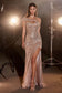 STRAPLESS SEQUIN GOWN WITH REMOVABLE SASH CDCD0218-6