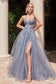 STRAPLESS LAYERED TULLE BALL GOWN CDCD0230-3