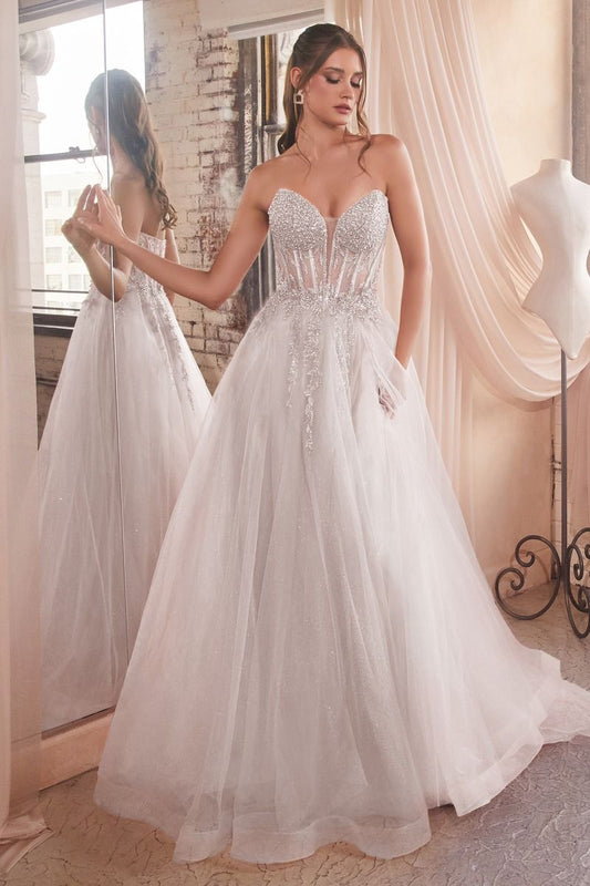 Strapless Bridal Ball Gown-0