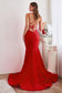 Stretch Mermaid Gown With Lace Up Back-10