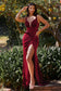 Deep V-Neck Velvet Fitted Luxury Royal Modern Sensual Plunging Bodice Prom & Bridesmaid Dress CDCD235-1