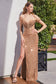 Strapless Sequin Luxury Beaded Draped Off Shoulders Bodice Prom & Bridesmaid Dress CDCD290-1