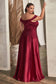 Satin Off The Shoulder Gown-2