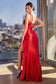 Fitted Red Dress With Lace Details-1