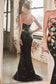 STRAPLESS FLORAL PATTERNED SEQUIN DRESS CDCD811-2